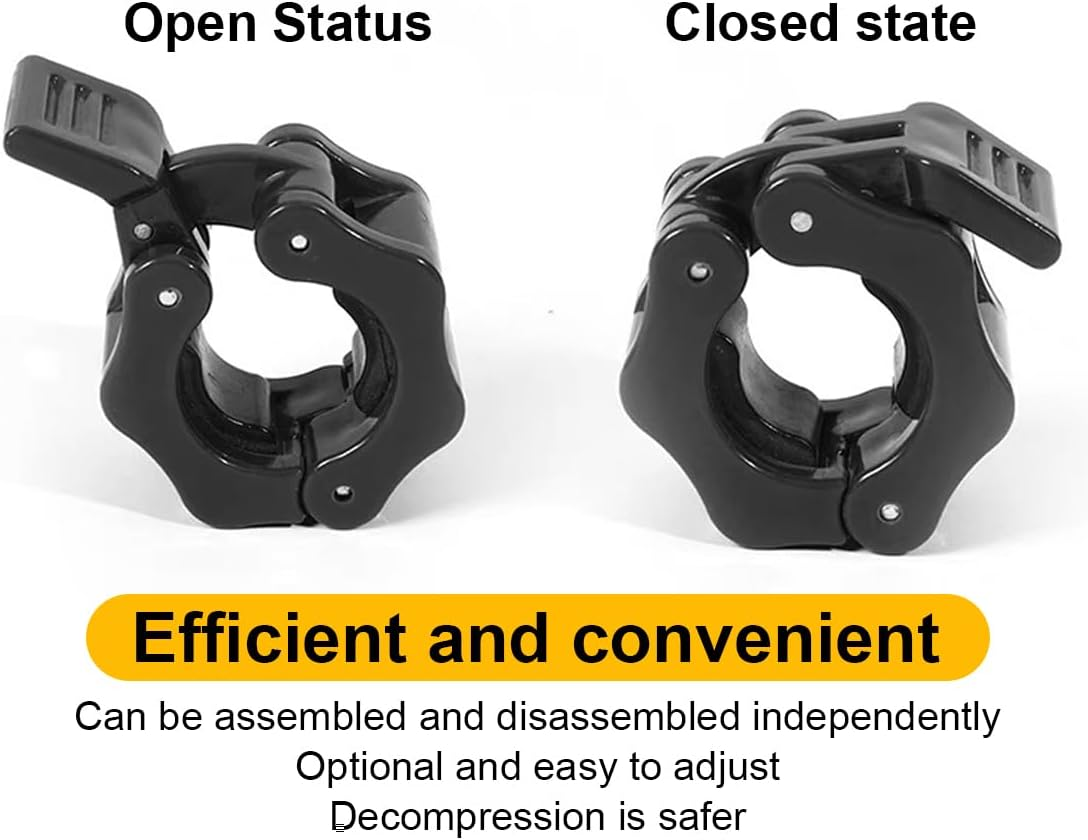 KGDUYC Fitness Collars, Pack of 4 Dumbbell Bars Quick Release Buckles and Mounting Nuts