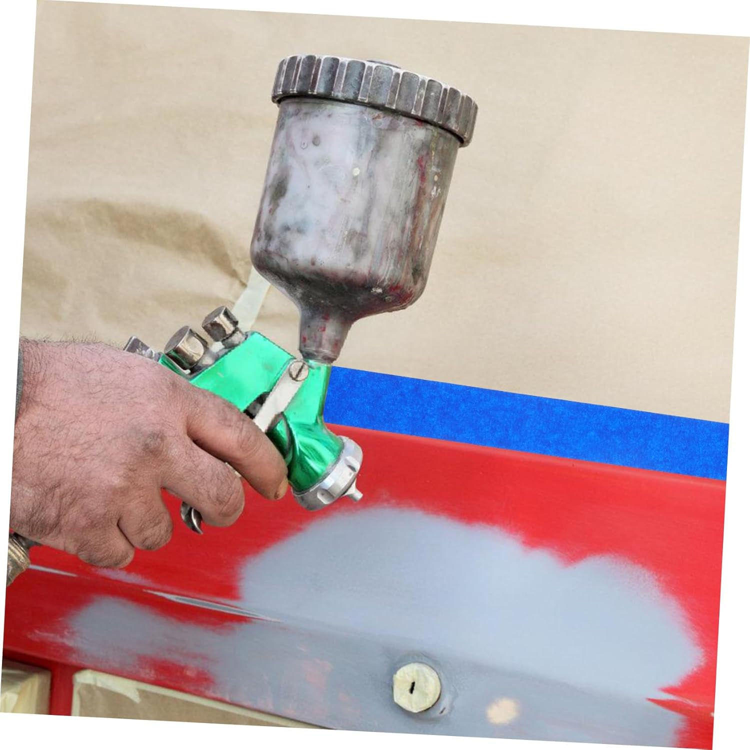 6Rolls Painters Tape Yards Masking Tape for Drafting Easy Removal Non Woven Crepe Paper image number 3