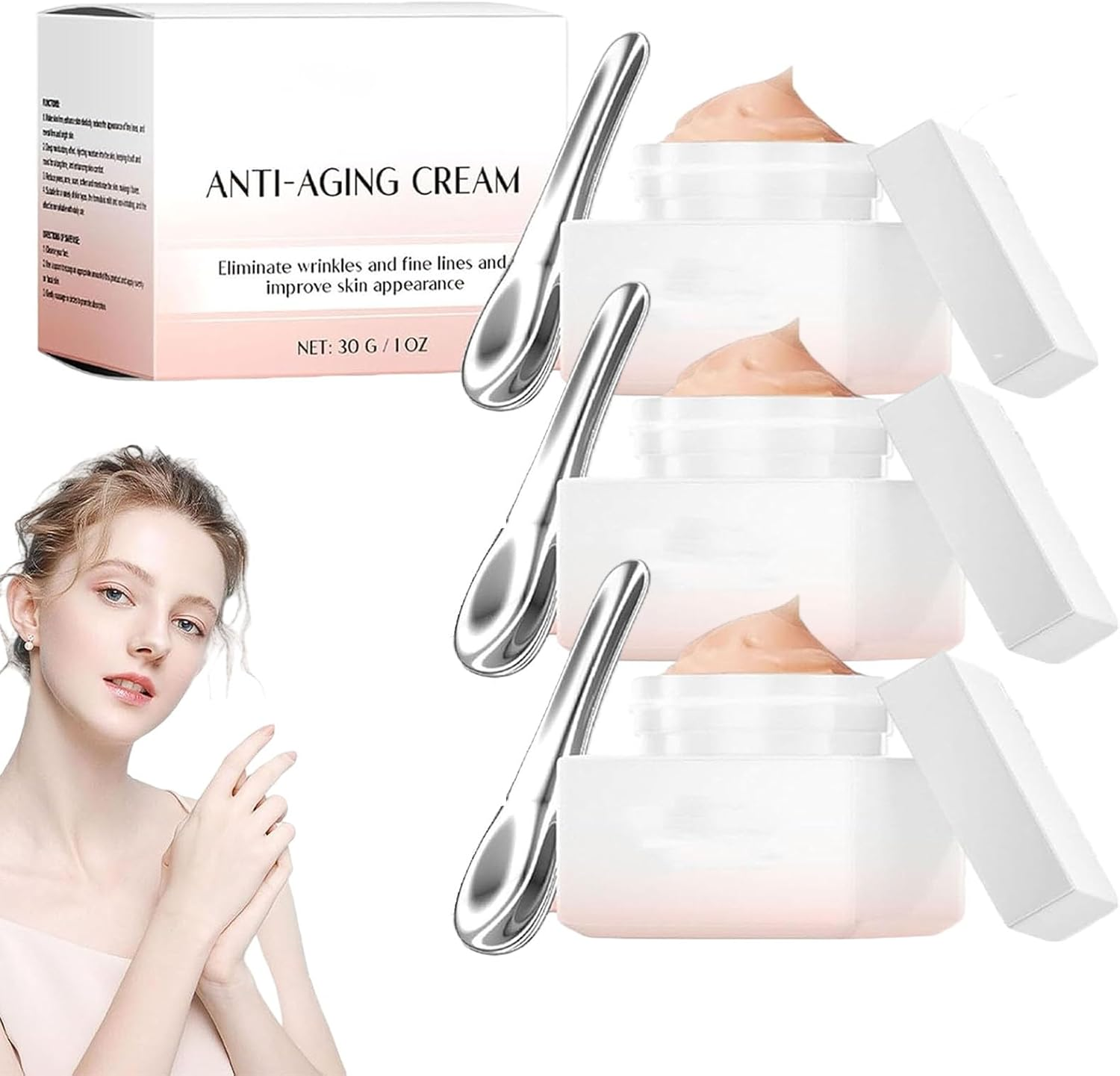 Anti-Wrinkle Filler Serum, Wrinkle Fix - Advanced Anti-Aging Blur & Smooth Wrinkle Filler, Reduces Fine Lines, Vitamin C + Rosehip Oil, Skin Tightening, Nourishes and Plumps Skin (3PCS)