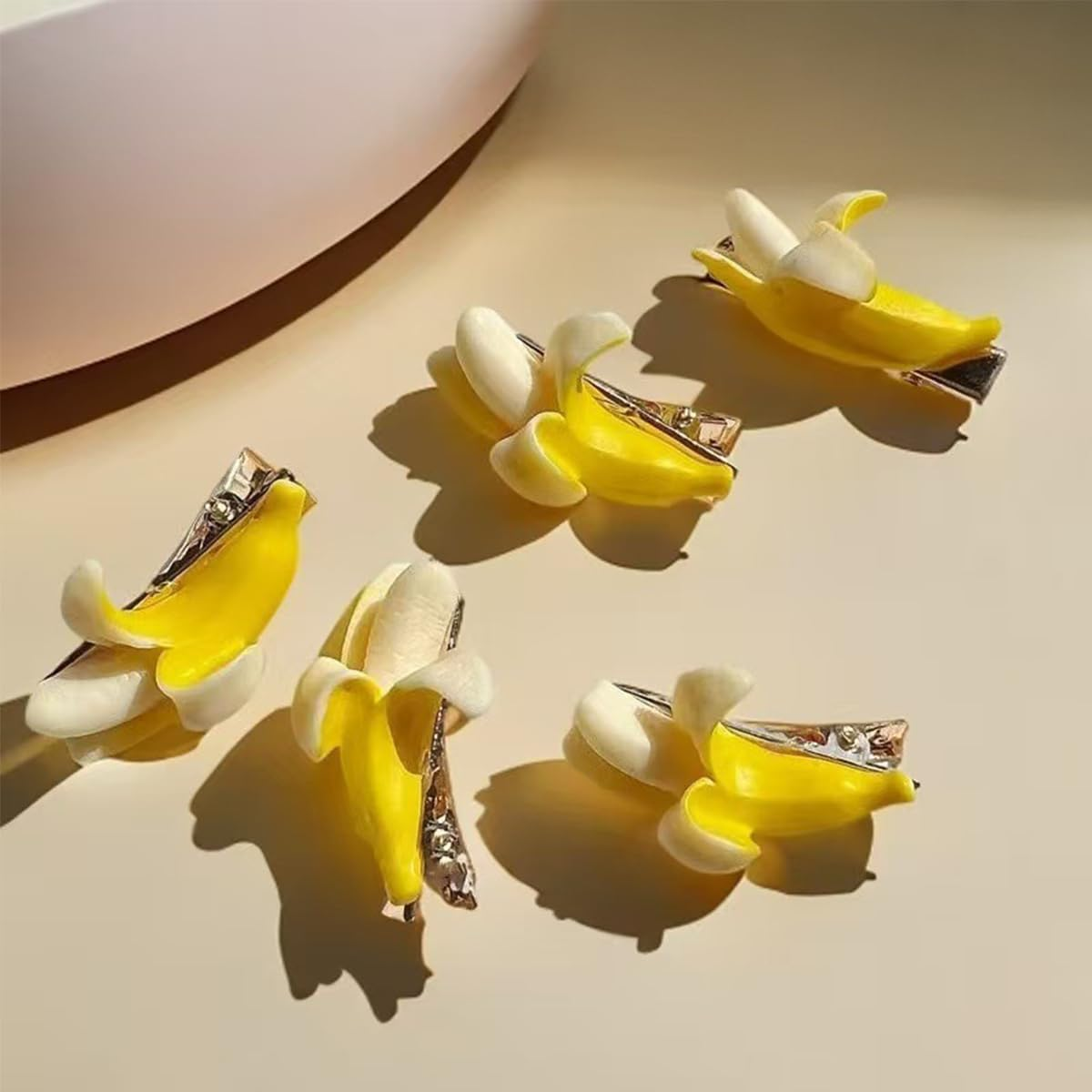10Ps Hair Clips Women'S Cute Small Mini Shape of a Banana Duckbill Hair Clips for Styling Hair Thick & Thin Clips image number 2