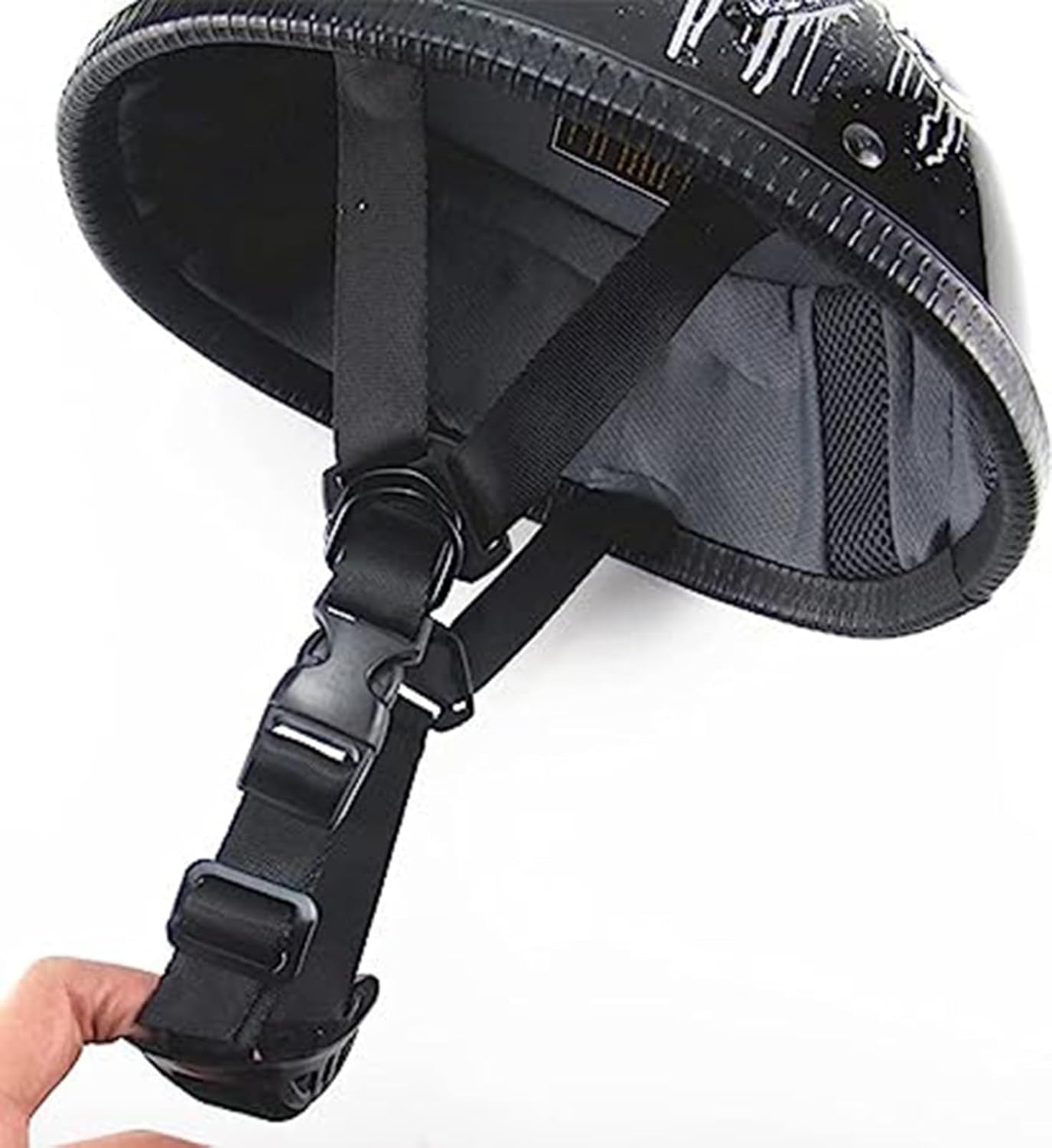 Beanie Motorcycle Half Helmet Open Face Motorbike Helmet, DOT Approved Low Profile Chopper Motorcycle Half Helmet ATV Cruiser Scooter Cool Helmet for Men and Women B,M=(57-58Cm) image number 3