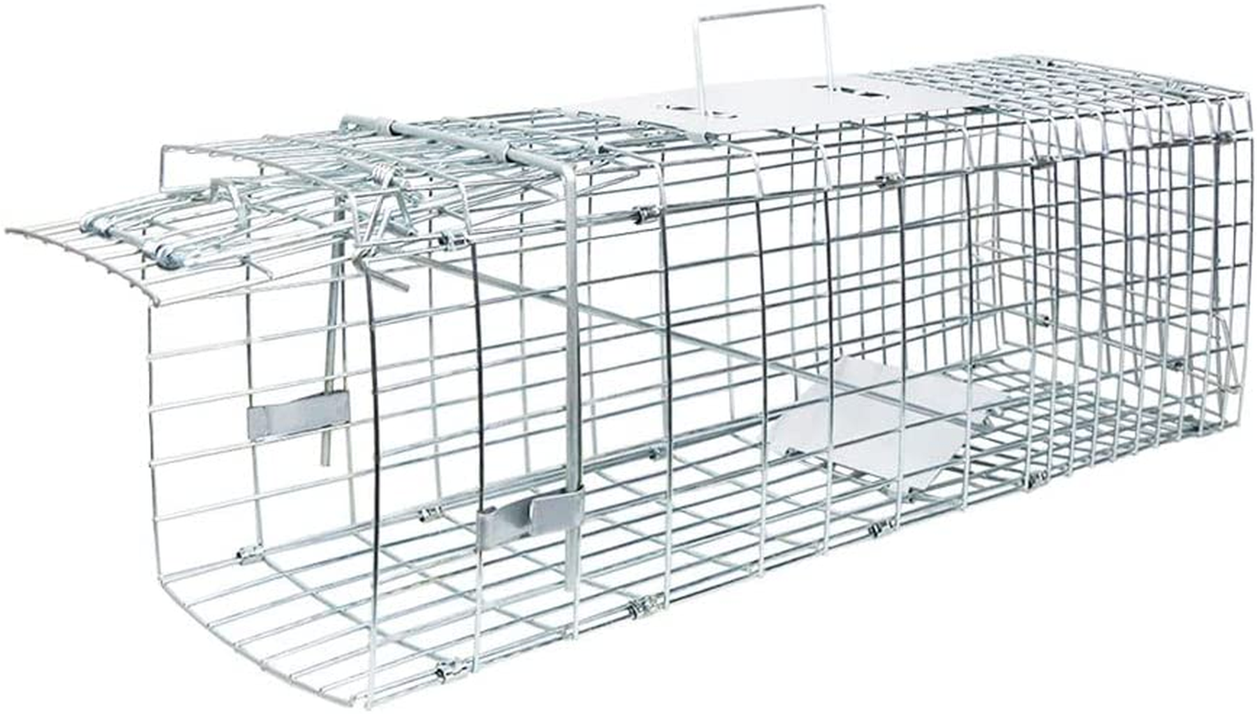 Medium Humane Animal Cage Trap Live Catch Possum Rabbit Cat Rat Fox Hare Bait image number 4