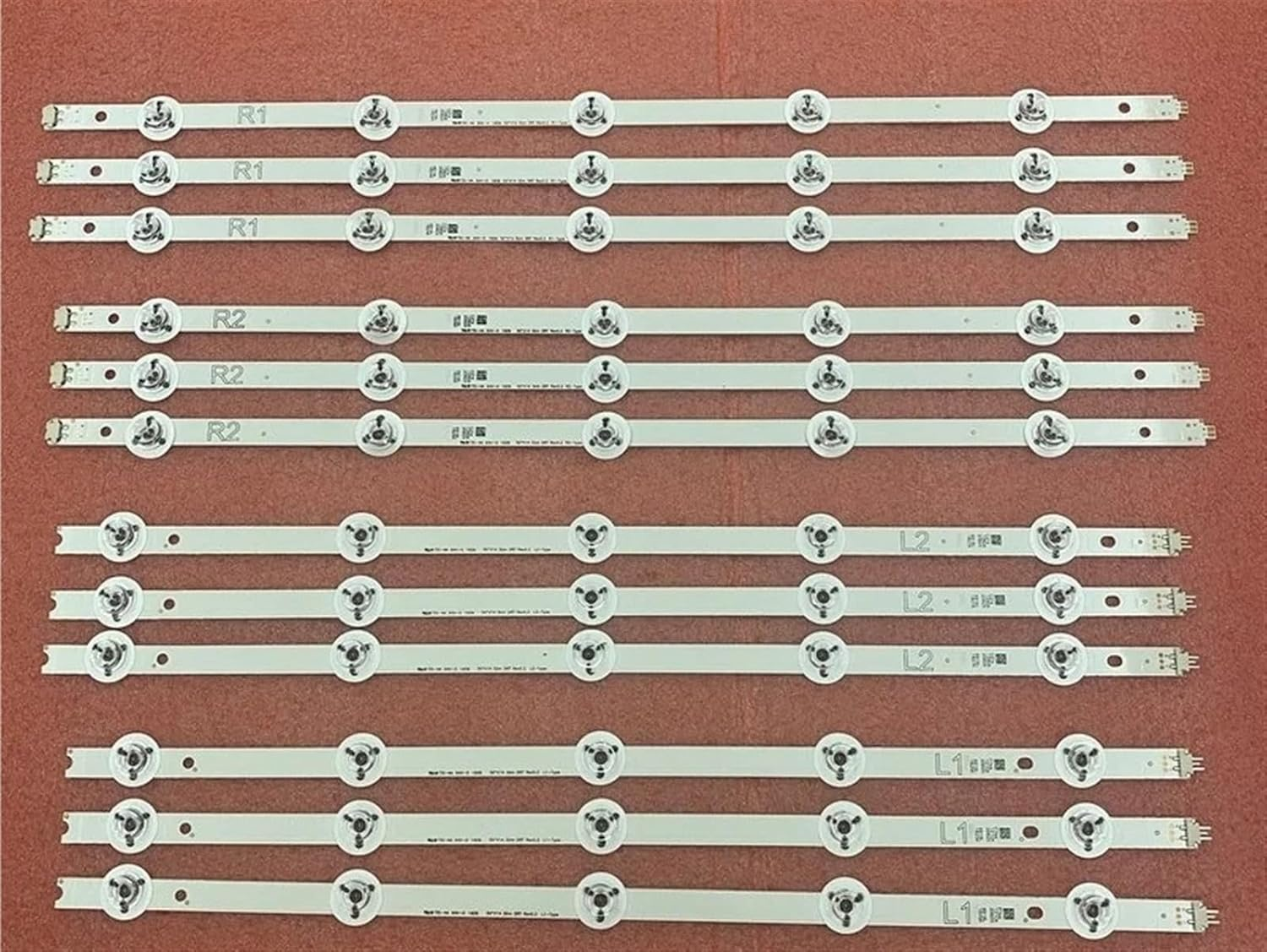 Kit 12Pcs LED Bar for TV TX-50AS740 TX-50AS650 TH-50AS670C 6916L-1824A 1825A 1826A 1827A 50 V14 Slim DRT L1 L2 R1 R2 image number 1