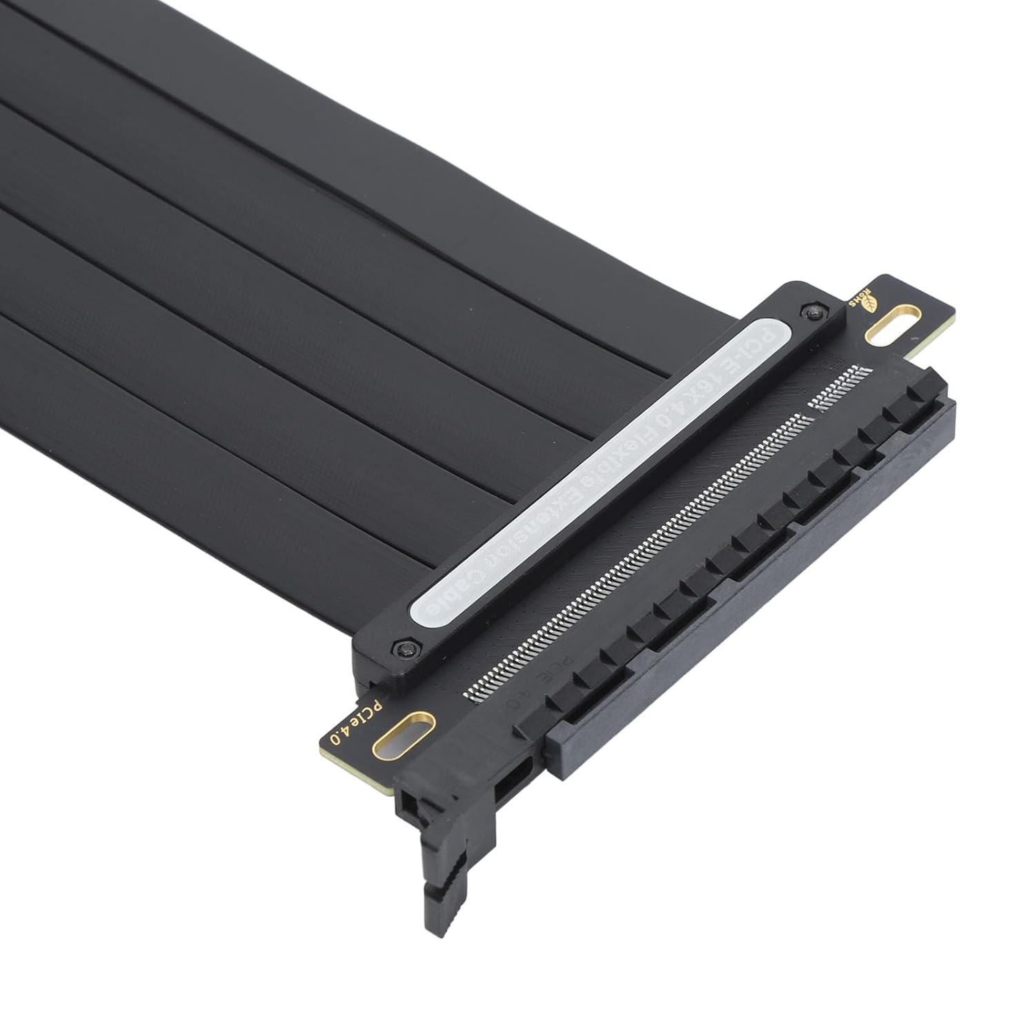 Fafeicy Pcie Riser Cable, Pcie 4.0 X16 Extension Cable Silver Plated 180 Degree 12V Power Supply Segmented Design for RTX3090 for X570 Chipsets (300Mm)