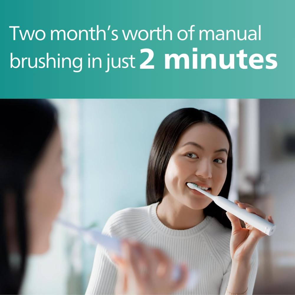 Philips Sonicare 3100 Sonic Lightweight Electric Toothbrush with Pressure Sensor and Replacement Reminder, White, HX3673/13 image number 4