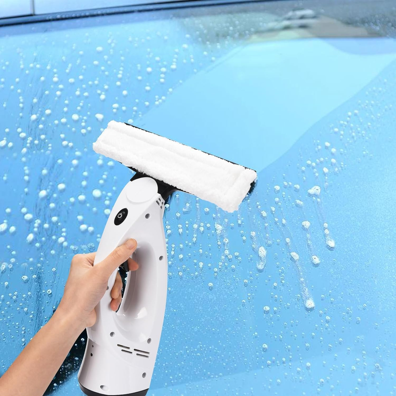 Posuu Window Vacuum Squeegee, 3 in 1 Cordless Window Vacuum Cleaner, Rechargeable Window Vac with Spray/Squeegee/Vacuum, Electric Squeegee for Windows, Tiles, Mirrors, Car Windshield image number 5