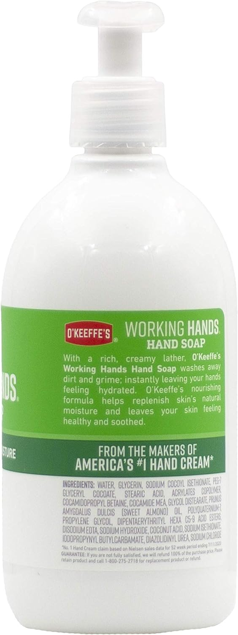 O'Keeffe'S, Working Hands Moisturizing Hand Soap 12 Ounce White, Unscented, 24 Fl Oz, (Pack of 2) image number 2