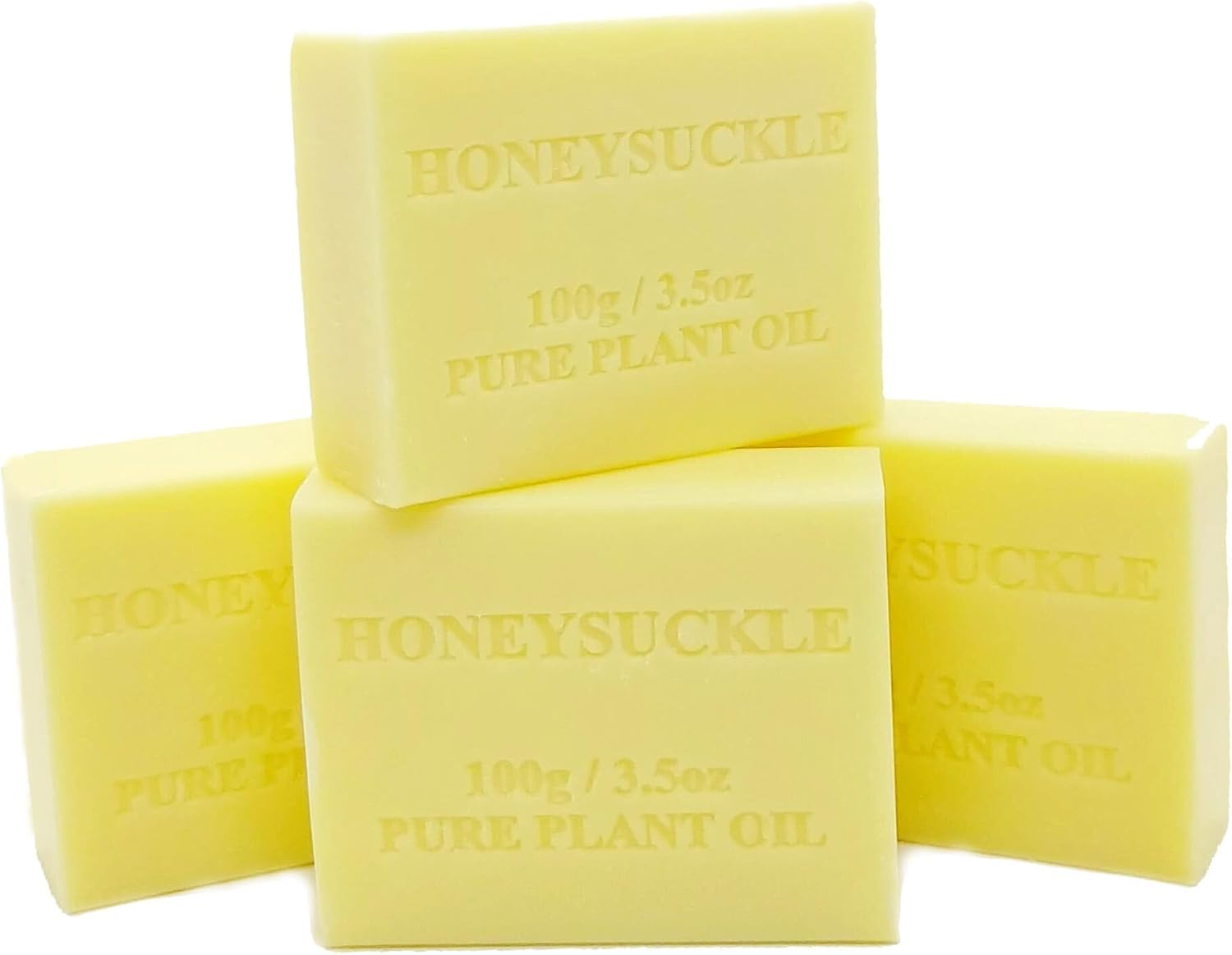 4X 100G Plant Oil Soap Honeysuckle Scent Pure Vegetable Base Bar Australian image number 1