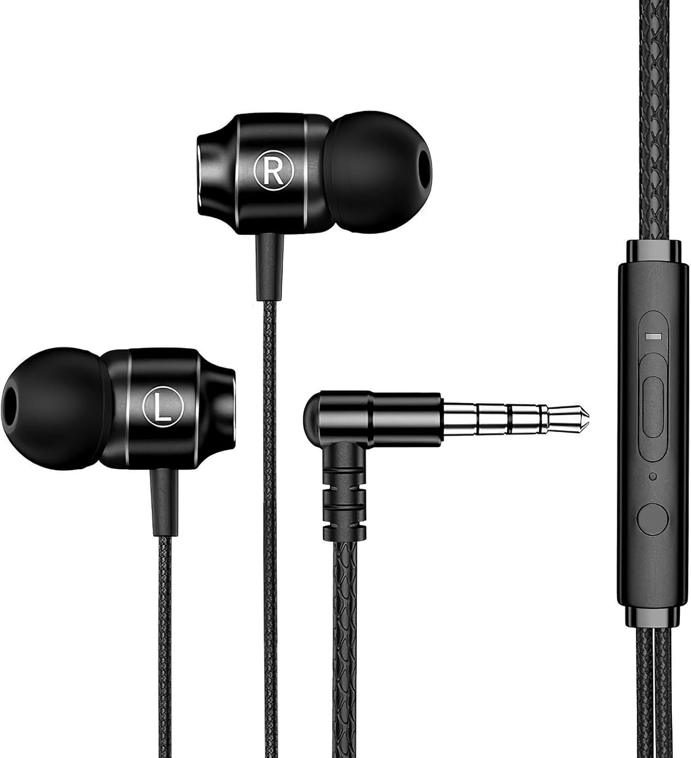 In-Ear Headphones with Cable and Microphone, In-Ear Earphones, 3.5 Mm Jack Plug, High-Quality Earbuds with Rich Bass, Compatible with Iphone, Huawei, Samsung image number 6