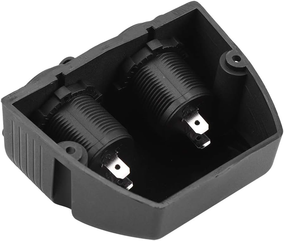 12V-24V Dual Port Cigarette Lighter Socket for Vehicles, Boats, Tractors, and Riding Mowers - Auto Interior Accessory with Vertical or Horizontal Installation image number 2