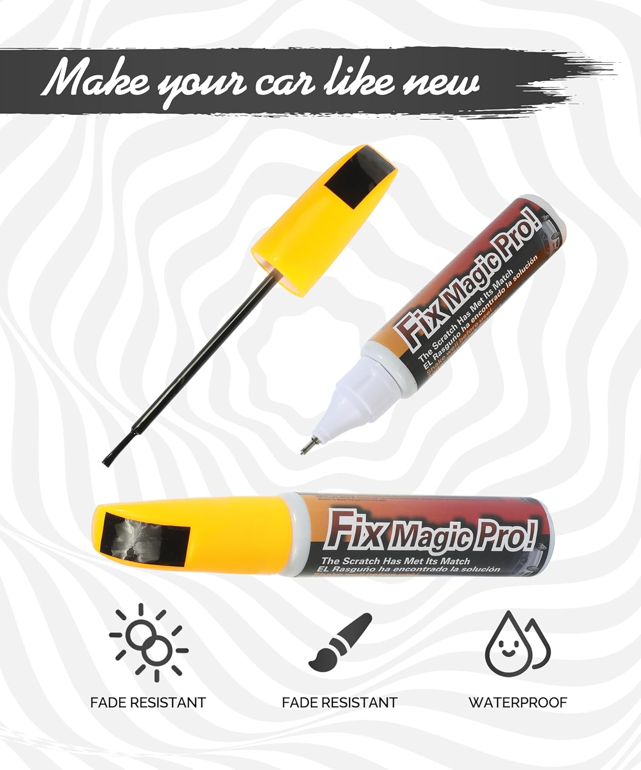 Flaconi Car Scratch Remover, Car Paint Pen, Paint Pen Car, Car Paint Repair, Paint Pen for Car, Car Scratch Pen, Suitable for Scratch Repairs of Most Cars, Motorcycles, Trailers (Black) - Black image number 4