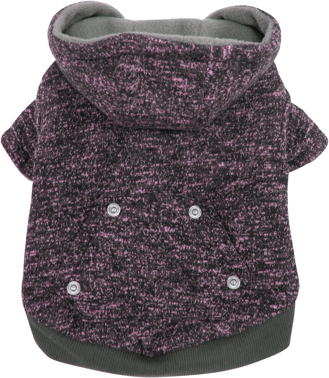 Foufou Dog FFD 61123 Heathered Dog Hoodie L Pink
