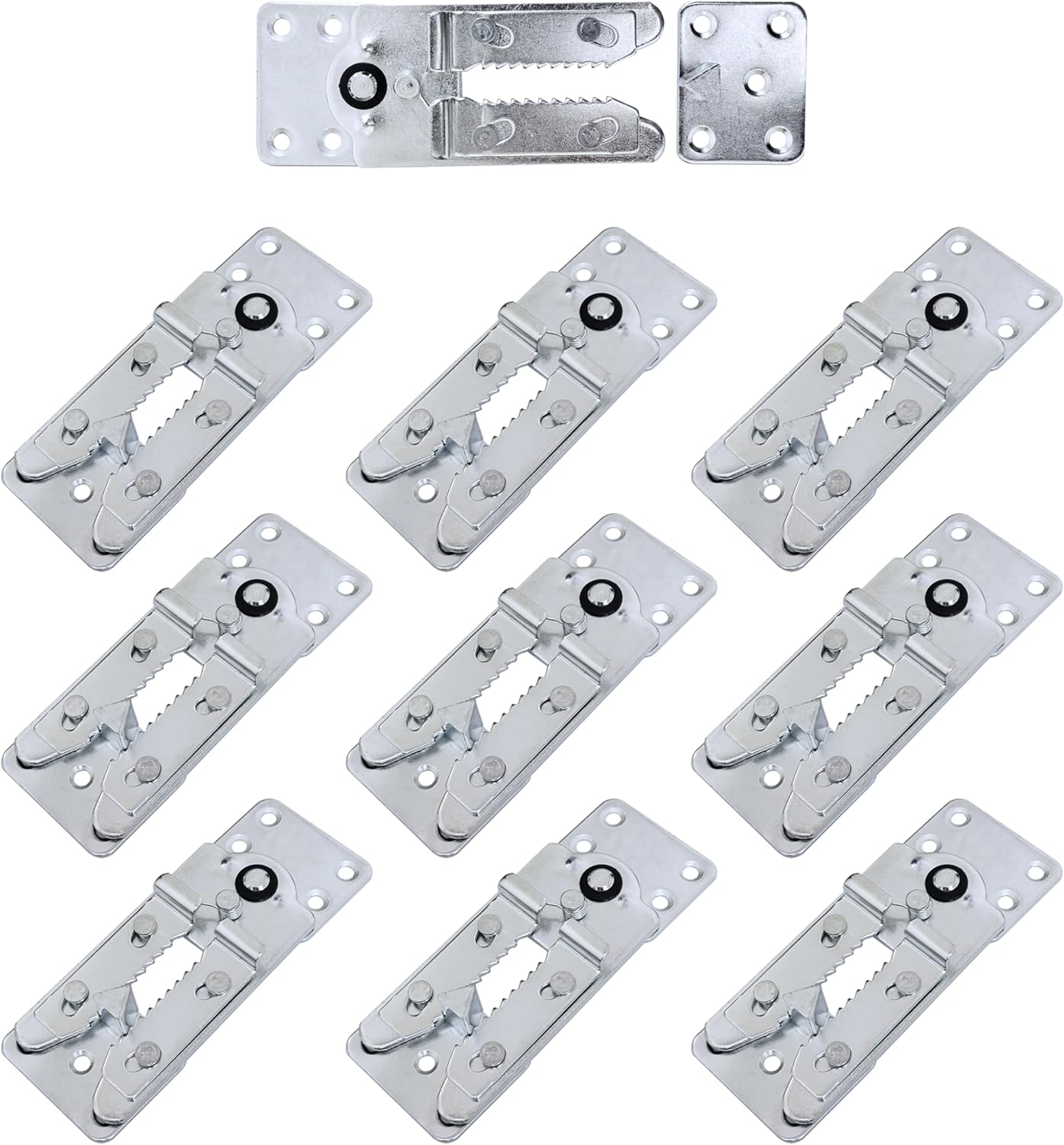 Auto-Plaza 10X Galvanized Alloy Sofa Sectional Couch Connector Furniture Connector Clips Silver (5.5 Inch) image number 4