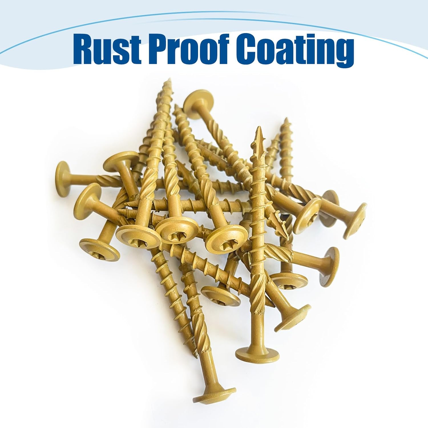 ANCHOREASE Lag Screws #14&times;4", 100PCS Heavy Duty Construction Screws, Rust Resistant, Washer Head, Bronze Coated External Wood Screws, Trusss Lag Screws, 2PCS T30 Star Bit Included image number 2