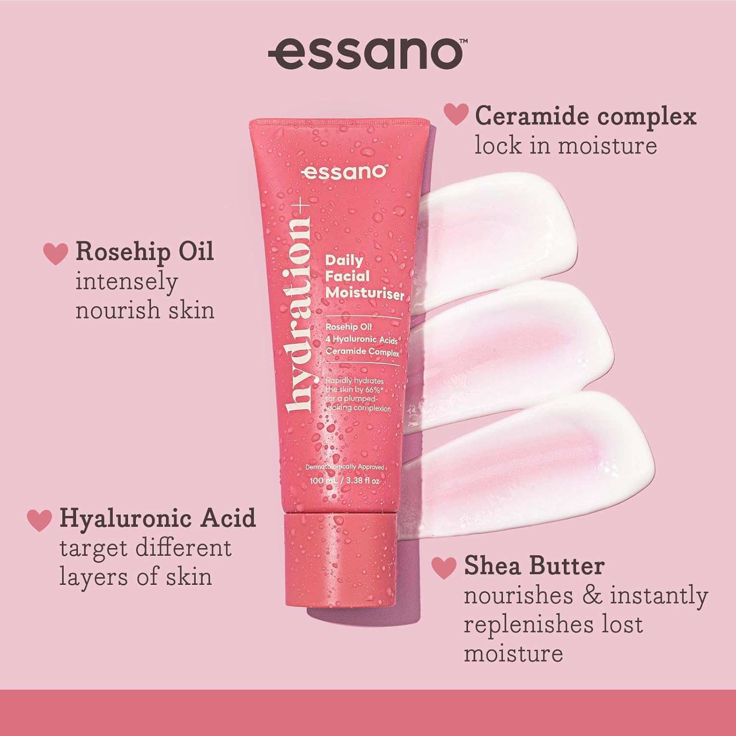Essano Hydration+ Daily Facial Moisturiser 100 Ml image number 3