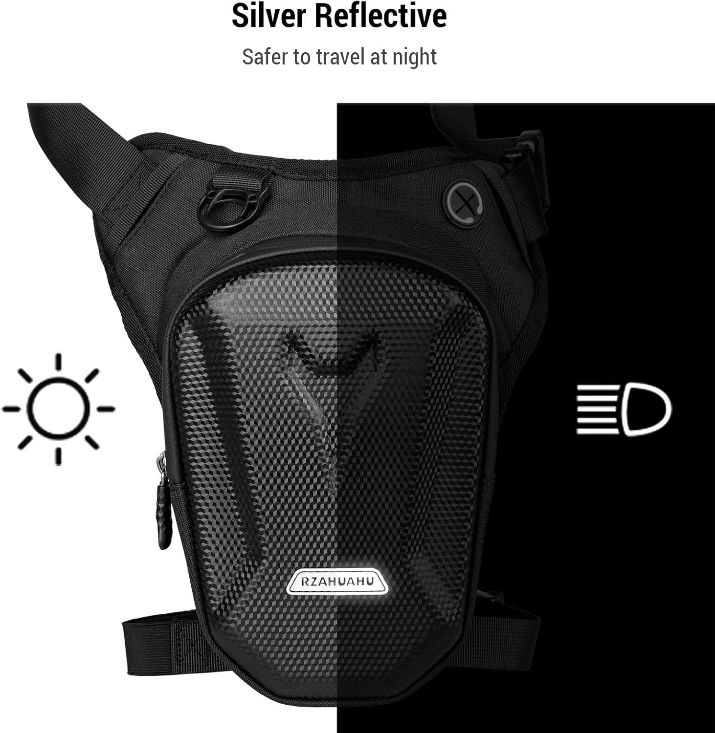 EVA Hard Shell Motorcycle Leg Side Bag Waterproof Outdoor Casual Leg Bag for for Hiking/Traveling/Fishing/Cycling image number 6