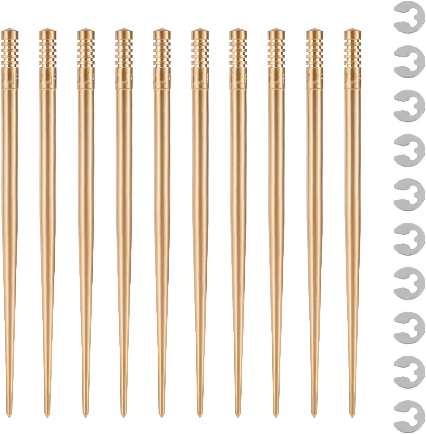 10Pcs Carb Needle Jets, Copper Carburetor Nozzle Jets with Clips Carb Jet Needle Kit Carburetor Replacement Parts for Spray Needles PW-K21-34, PE24-30 Accessories image number 2