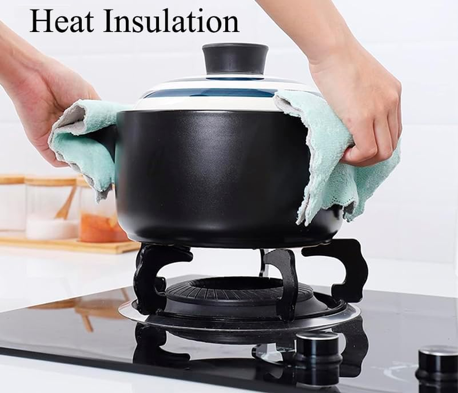 12PCS Kitchen Cloth Dish Towels, Premium Dishcloths, Super Absorbent Dishtowels, Nonstick Oil Washable Fast Drying (Grey-Green) image number 5