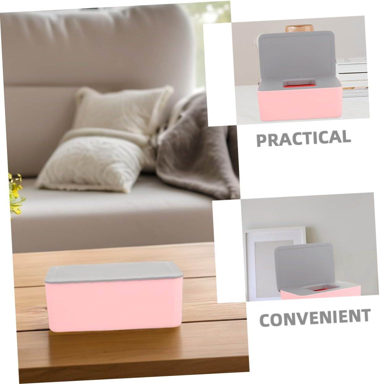 2Pcs Wet Napkin Container Sealed Wipe Dispenser Wipes Holder Case for Home Use image number 5