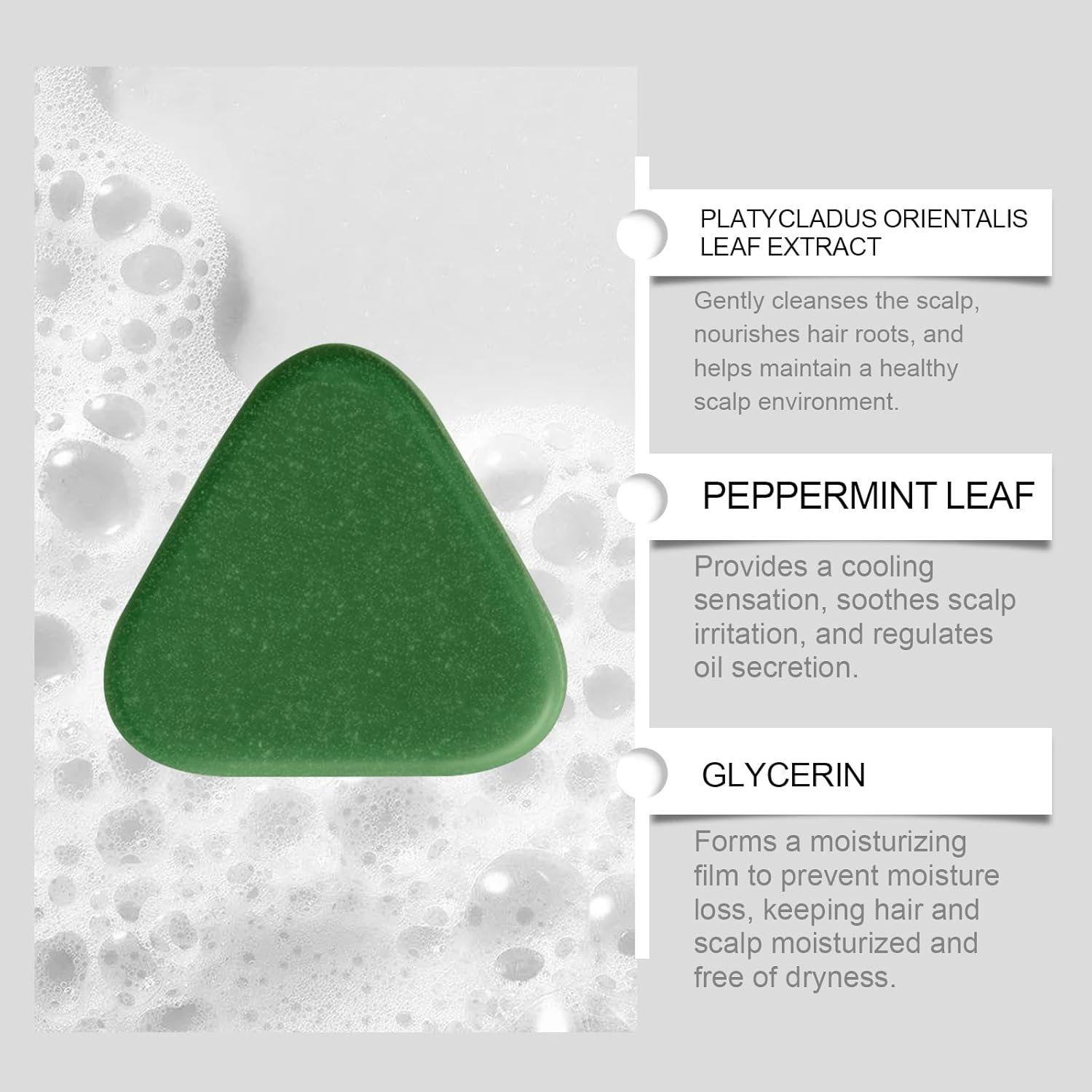 Platycladus Orientalis Shampoo Soap Oil-Control & Balance Strengthens Hair Roots Nourishing & Refreshing, Non-Greasy image number 5