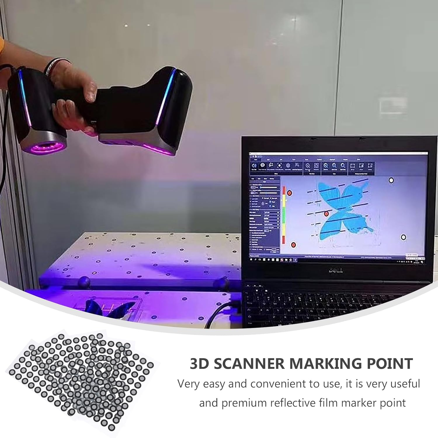Operitacx 3000Pcs 3D Scanning Spray, 6.0 Mm 3D Scanning Marker for 3D Printer, Accurate Tracking Dots, Reference Point Markers, Diffuse Reflection for Precise Optical Tracking 3D Scanning image number 5