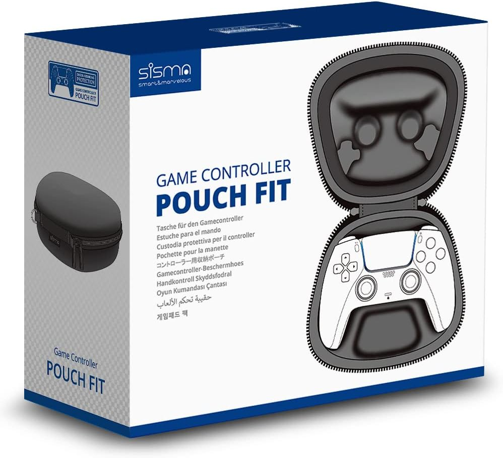 Sisma Travel Case Compatible with PS5 Dualsense Wireless Controller, Playstation 5 Controller Holder Home Safekeeping Protective Cover Storage Case Carrying Bag - Black image number 5
