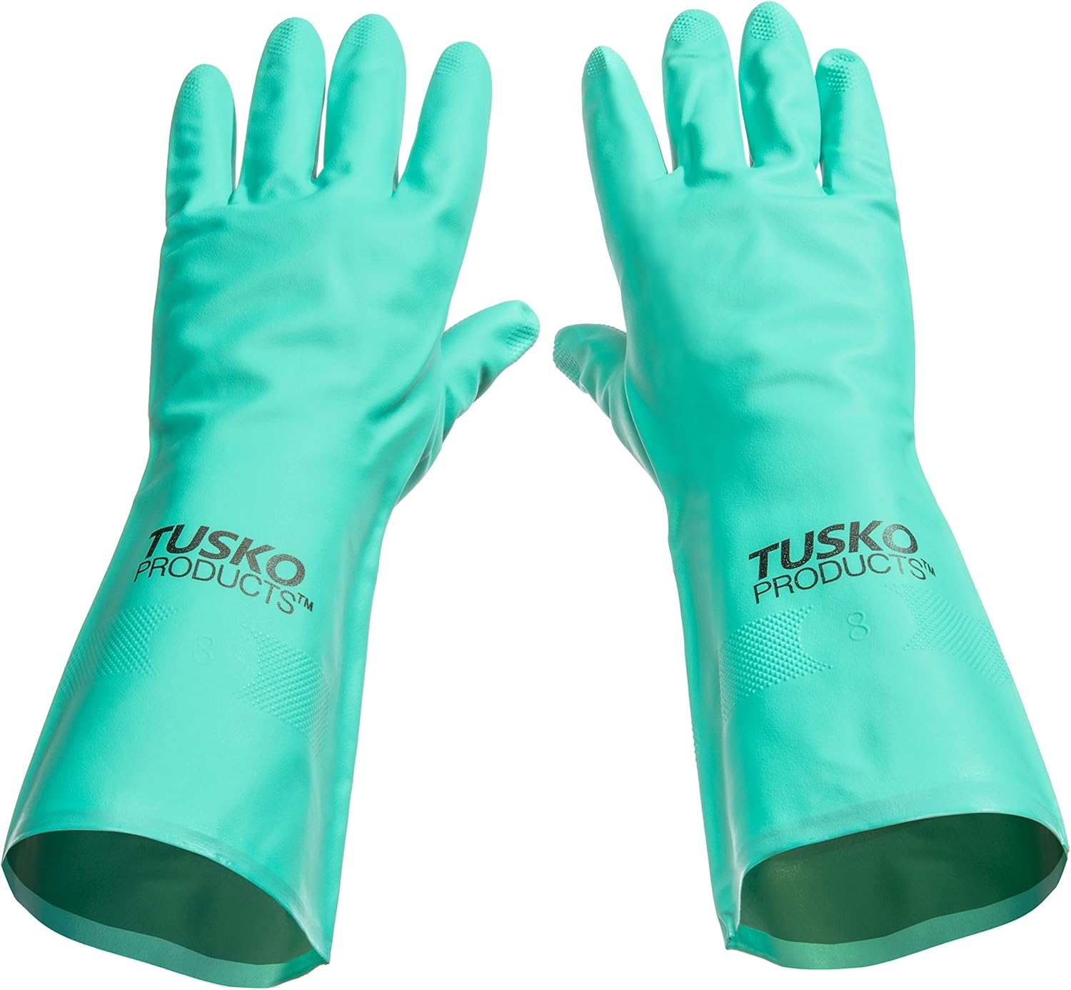 TUSKO PRODUCTS Best Nitrile Rubber Cleaning, Household, Dishwashing Gloves, Latex Free, Vinyl Free, Reusable Not Disposable, Extra Extra Large 2X-Large, (12 Pairs) image number 2