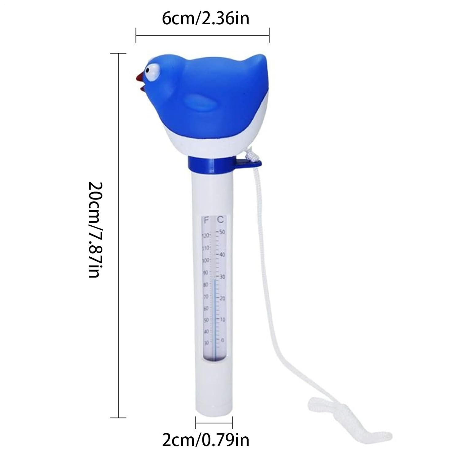 Floating Water Gauge | Baby Floating Hot Water Temperature Meter,Easy Read Portable Monitor with String Waterproof Bathtub Accessories for Swimming Ponds Aquarium - Yellow image number 6