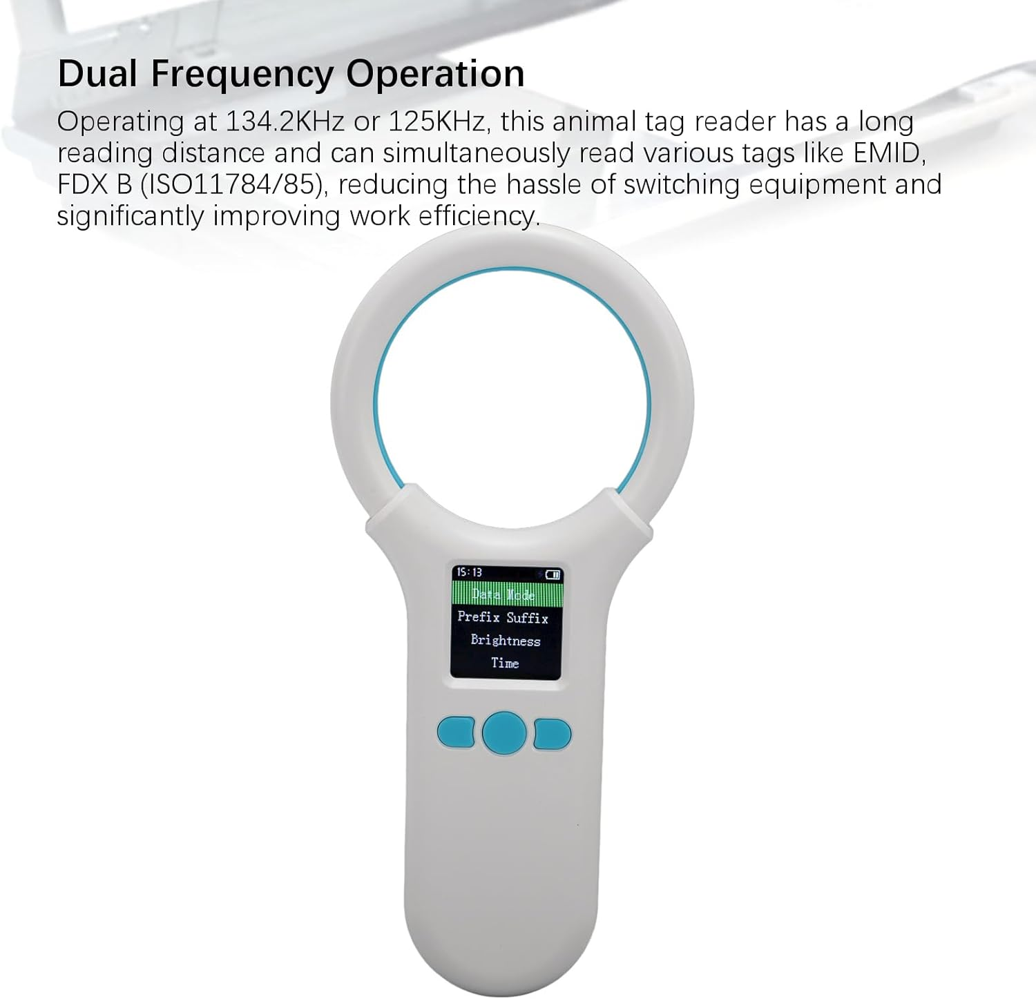 ASHATA Pet Microchip Scanner, Pet Microchip Reader, USB 1.44 Inch TFT LCD 134.2Khz 125Khz EMID FDX B Animal Chip ID Tag Scanner for Pig Dog Cat image number 5