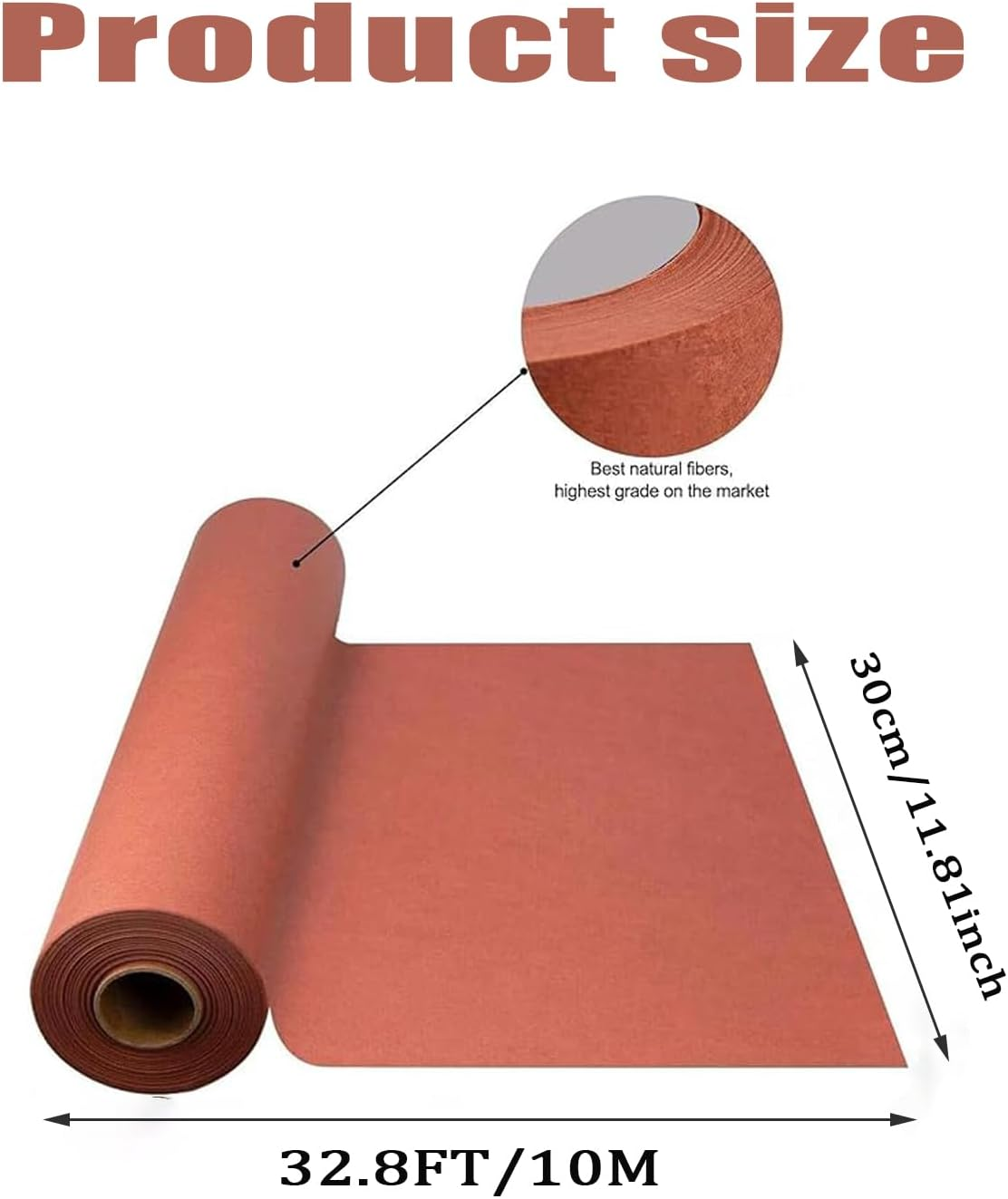Pink Butcher Paper for Smoking Meat, 30Cm X 10M Roll for Smoking Briske, BBQ, Barbecue Meat Wrapping, Grilling - Uncoated, Unbleached, Unwaxed