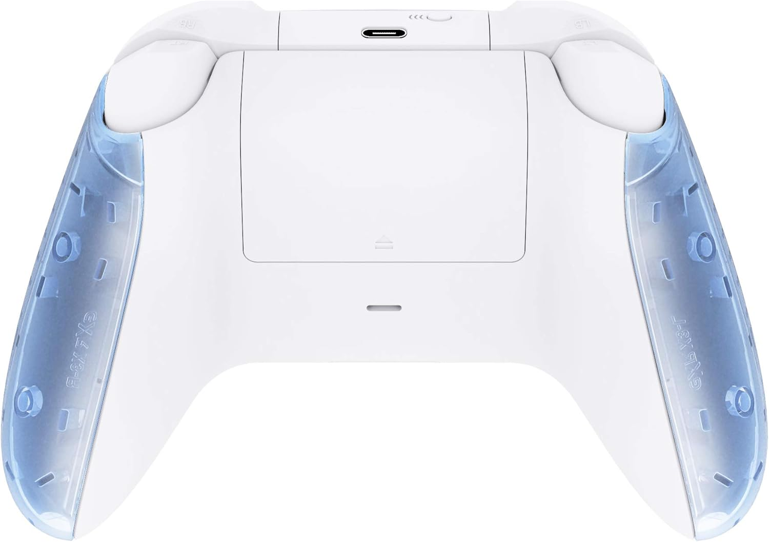 Extremerate Glacier Blue Replacement Handles Shell for Xbox Series X Controller, Custom Side Rails Panels Front Housing Shell Faceplate for Xbox Series S Controller - Controller NOT Included - Clear image number 6