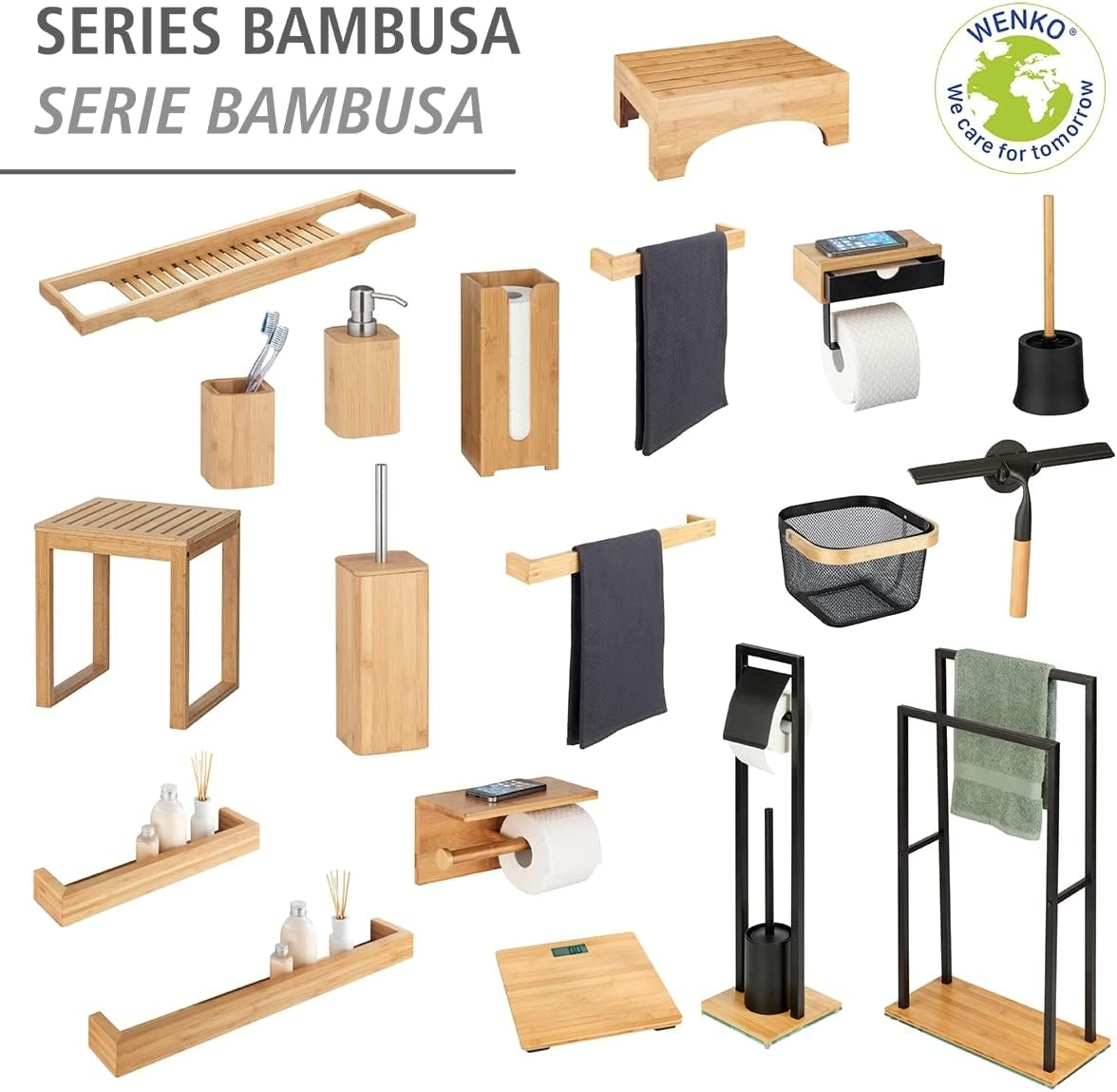 WENKO Bamboo Towel Rail 40Cm image number 6