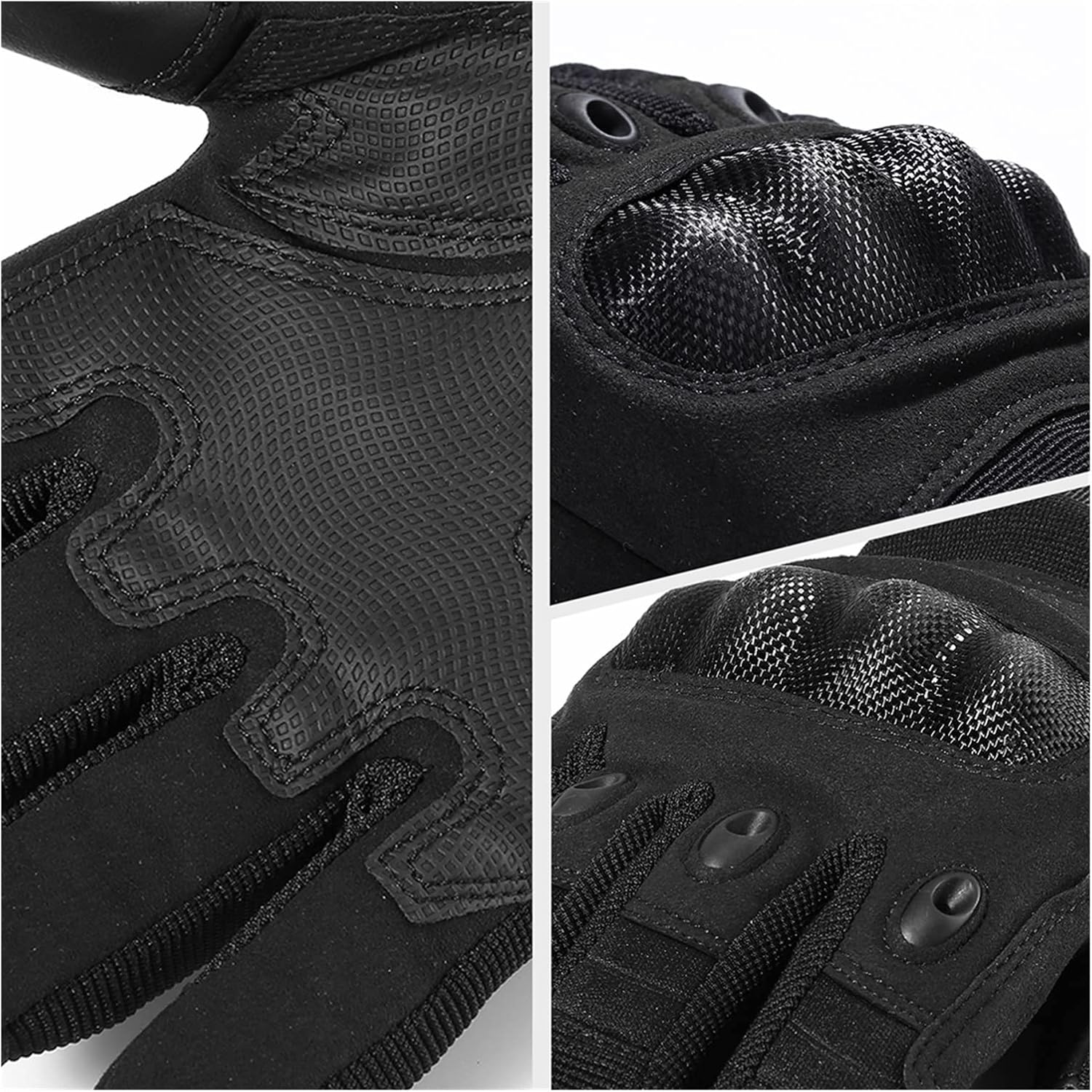 KANGYEBAIHUODIAN Motorcycle Full Finger Gloves Men Touch Screen Breathable Motorbike Riding Motocross Moto Racing Biker Enduro Protective Gear (Color : Black, Size : L) image number 4