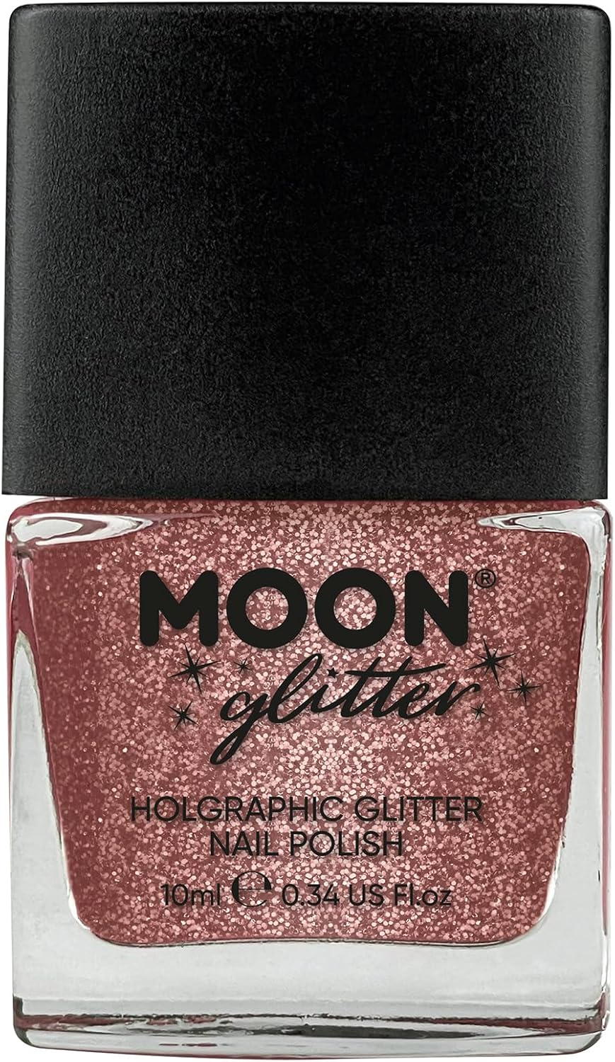 Holographic Glitter Nail Polish by Moon Glitter - 14Ml - Gold - Blue image number 4
