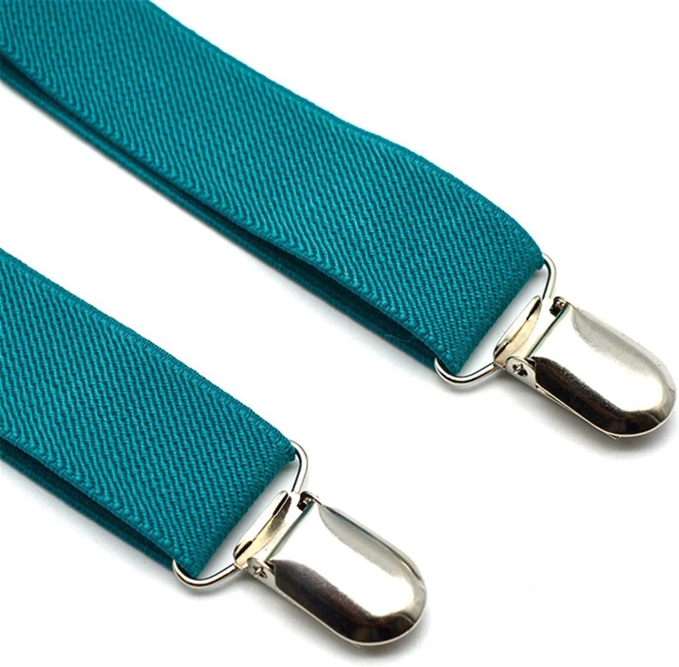 CENZICOM Kids Clip-On Suspenders Elastic Y-Shape Adjustable and Bow Tie Set for Christmas Party Costume Dress