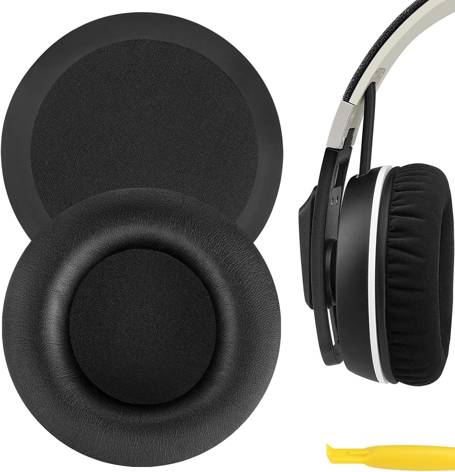Geekria Replacement Ear Pads Compatible with Sennheiser Urbanite XL Over-Ear Headphones Ear Cushions, Repair Parts (Black) image number 1