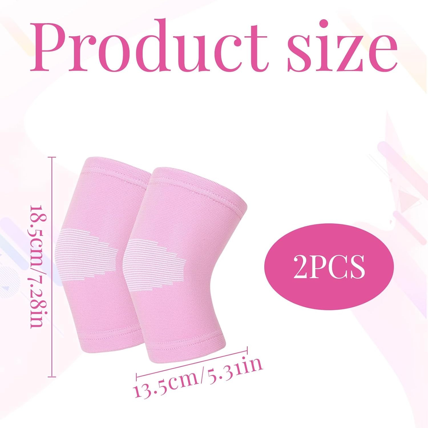 Knee Pads Kids, 2 Pcs Knee Brace, Knee Sleeves, Knee Support, Boys and Girls Compression Brace, Breathable Sleeves for Running, Dancing, Football, Volleyball, Pain Relief (7-12 Age) image number 1