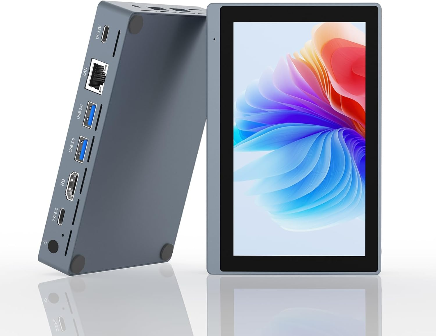 Mini Computer PC Mini Computer Decoration with Touchscreen Display 5.5 Inch Mini-Pc Desktop Celeron N5095 Windows 11 Pro, 8GB RAM 128GB ROM Dual Display Output 4K @ 60Hz, HDMI2.0, Type-C image number 5