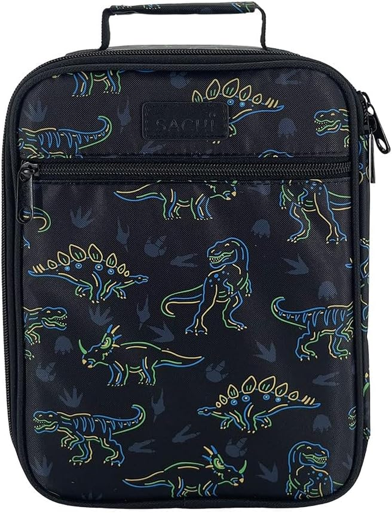 Sachi 'Style 225' Insulated Junior Lunch Bag - Neon Dinosaurs image number 4