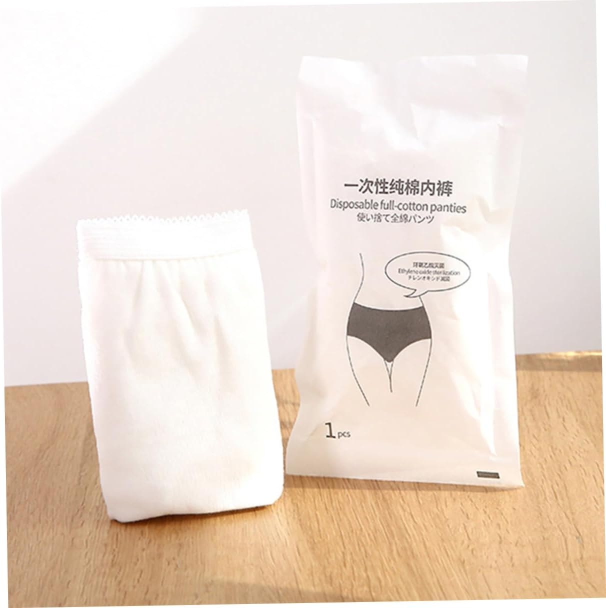 SAFIGLE 5Pcs Disposable Cotton Underwear for Women Lightweight Portable Breathable Briefs for Menstrual Postoperative Care and Travel Use XXL White