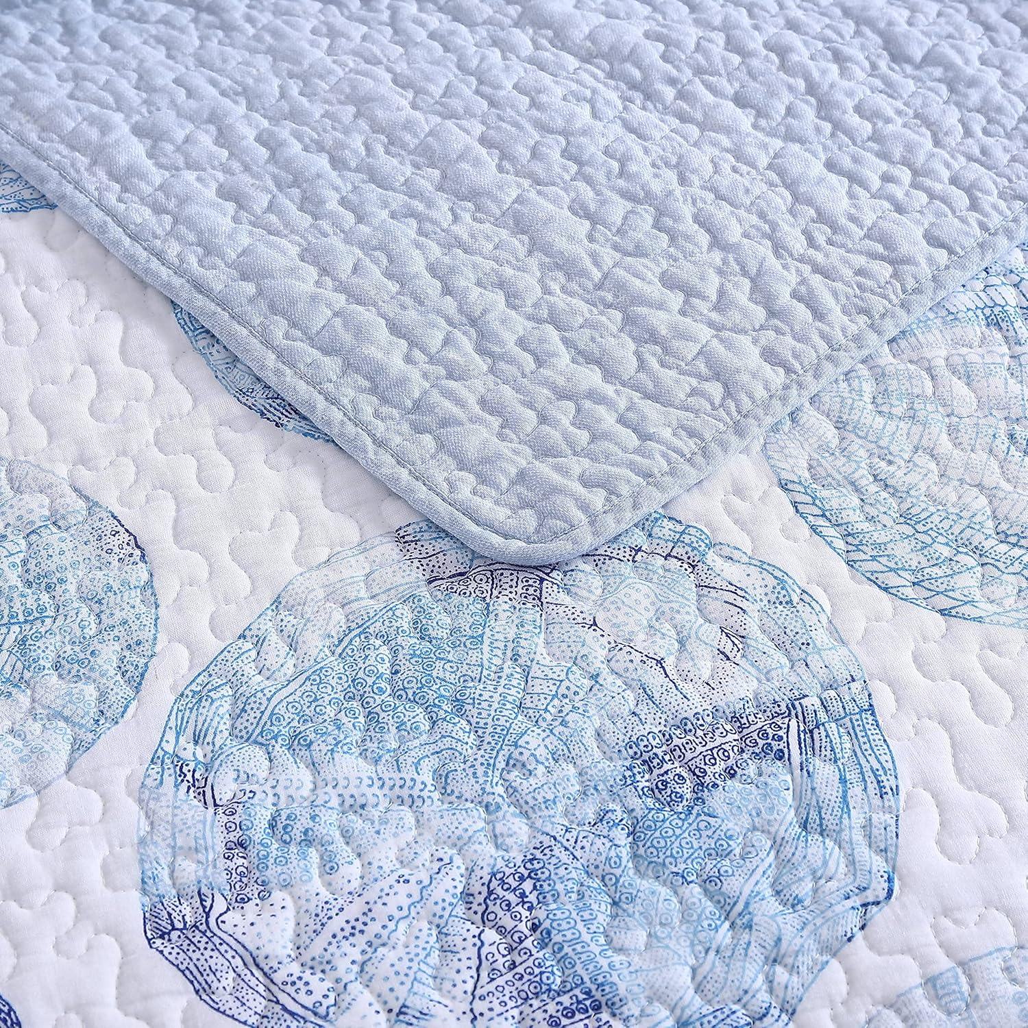 Tommy Bahama - Queen Quilt Set, Reversible Cotton Bedding with Matching Shams, Lightweight Home Decor for All Seasons (Ocean Isle Blue, Queen)