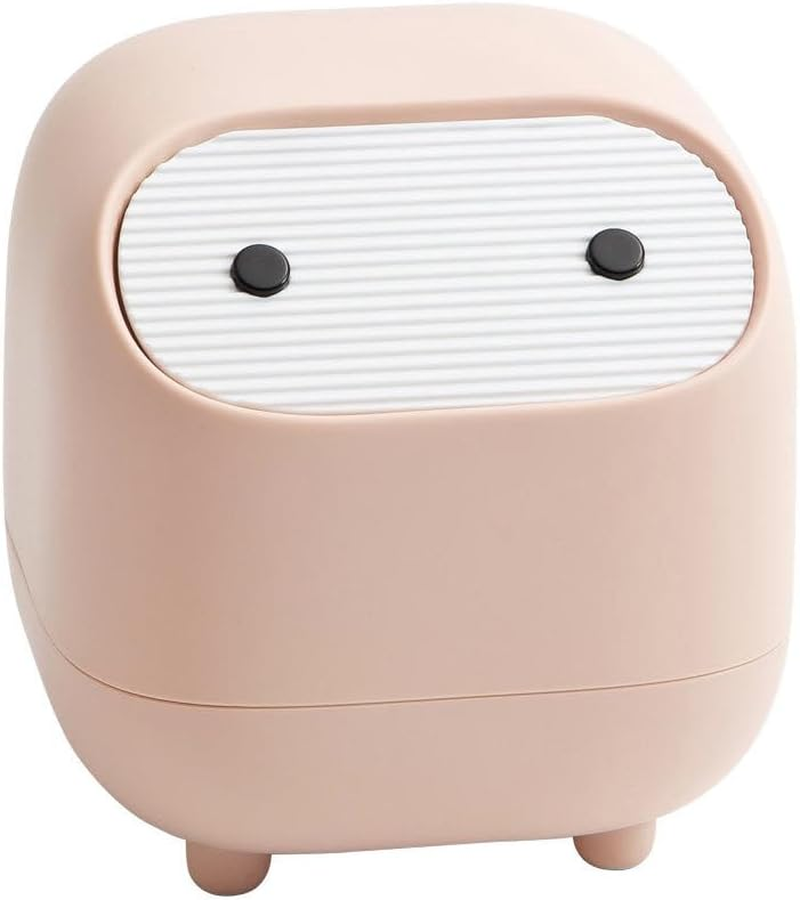 DOITOOL 1Pc Desktop Trash Can Paper Bin Children Room Trash Can Countertop Trash Can Plastic Rubbish Bin Desk Bin Tiny Mini Dresser Desktop Garbage Can Car Jewelry Plastic Pp Office White