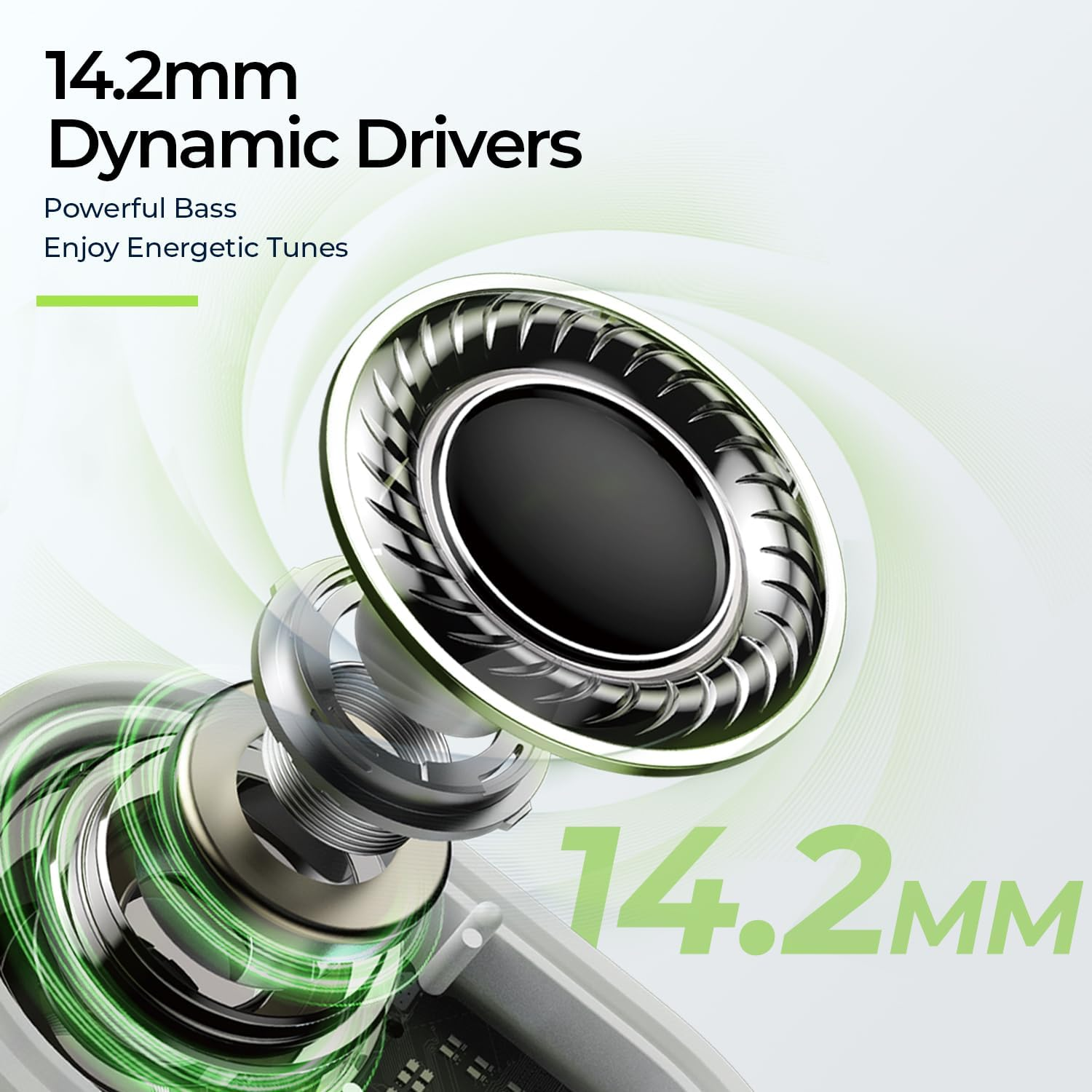 Havit OWS915 Open-Ear Headphones, 64H Playtime Open Ear Earbuds with IPX5, Deep Bass, Powerful Sound Wireless Bluetooth Headphones image number 5