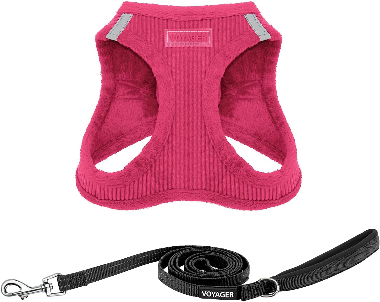 Best Pet Supplies, Inc. Voyager Step-In Plush Dog Harness - Soft Plush, Step in Vest Harness for Small and Medium Dogs - Beige Plush, Medium (Chest: 16" - 18")