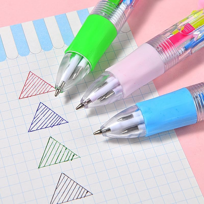 20Pcs Mini Multicolor Pens in One 4-In-1 Cute Pens Bulk for Kids,Cute Cartoon Animal Retractable Ballpoint Pens for Birthdays,Children'S Parties,Students Rewards image number 5