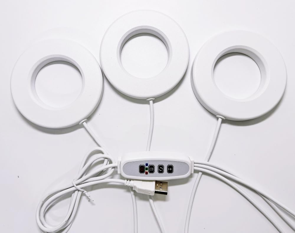 LED Grow Light for Indoor Plants, Ceiling LED Halo Plant Light Full Spectrum, 3/9/12H Timer, 4 Brightness Levels, 5V Growing Lamp Growing Lamp,Ideal for Small Plants (3-In-1) image number 3