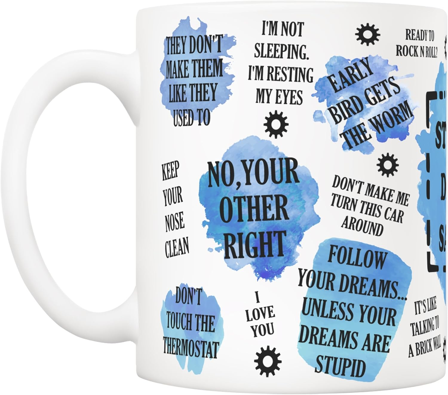 5Aup Funny Stuff Dad Says Mug Gifts - Best Ideal for Dads, Fathers and Parents - Humorous Ceramic Coffee Mug for Father'S Day, Christmas or Special Occasions