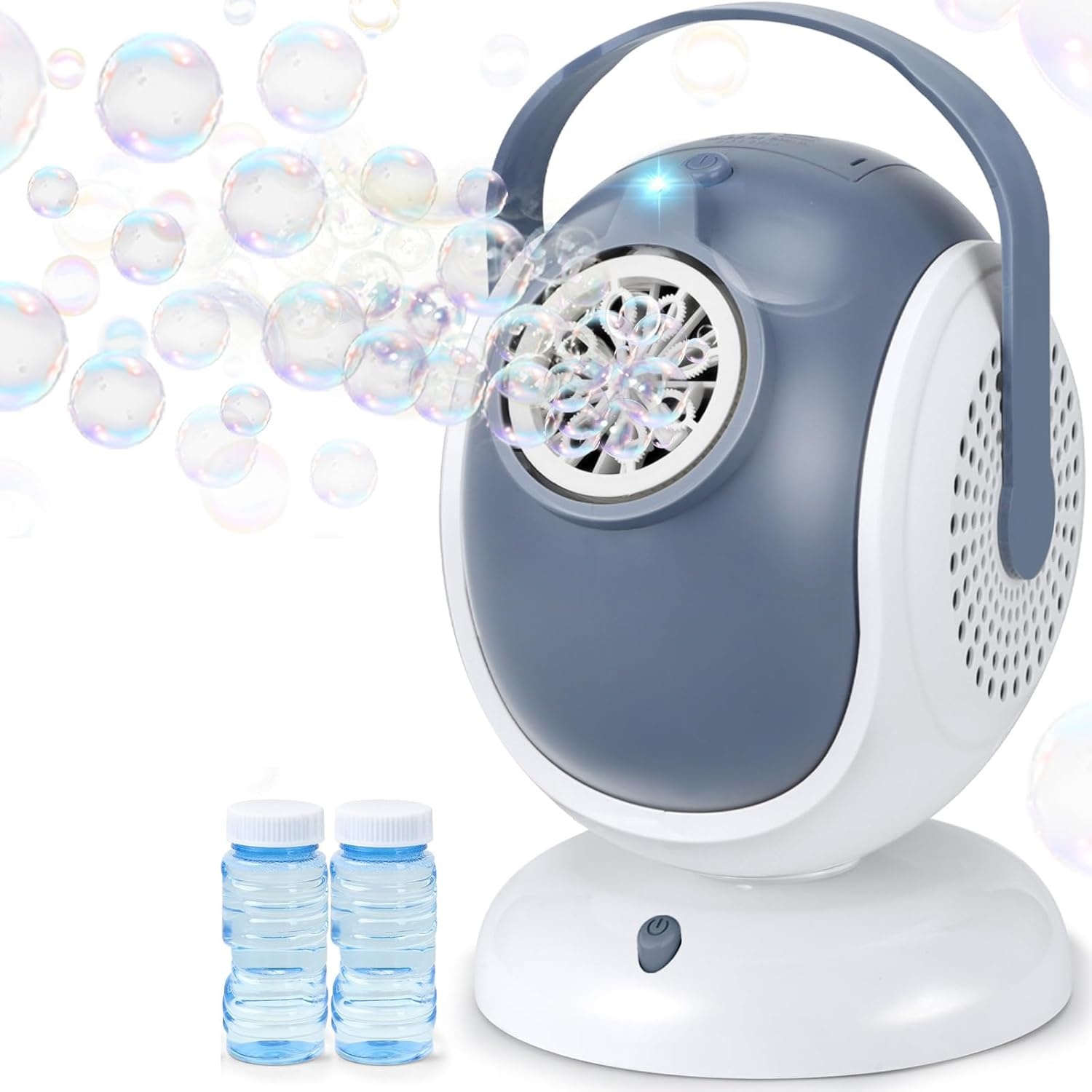 Bubble Machine, 360&deg; Rotation and 75&deg; Adjustment Bubble Machine Toy with LED Light for Easter, Outdoor, Birthday, Party Gifts, Ages 15 and Above image number 3