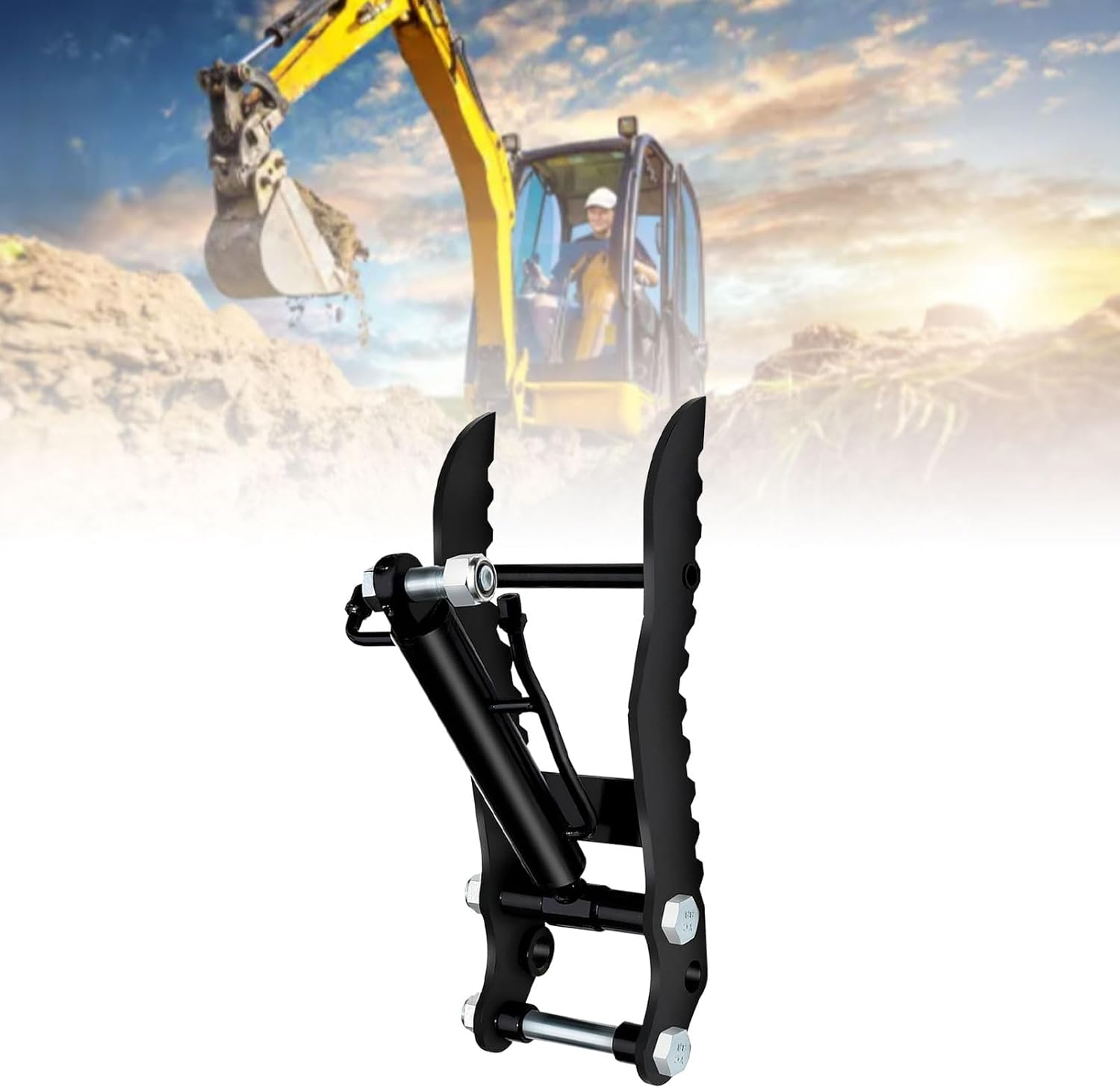 Marhynchus Hydraulic Thumb Mini Excavator Hydraulic Thumb Attachment Hydraulic Thumb Grip with 2Pcs M14 Hose for Construction Landscaping Waste Recycling image number 3