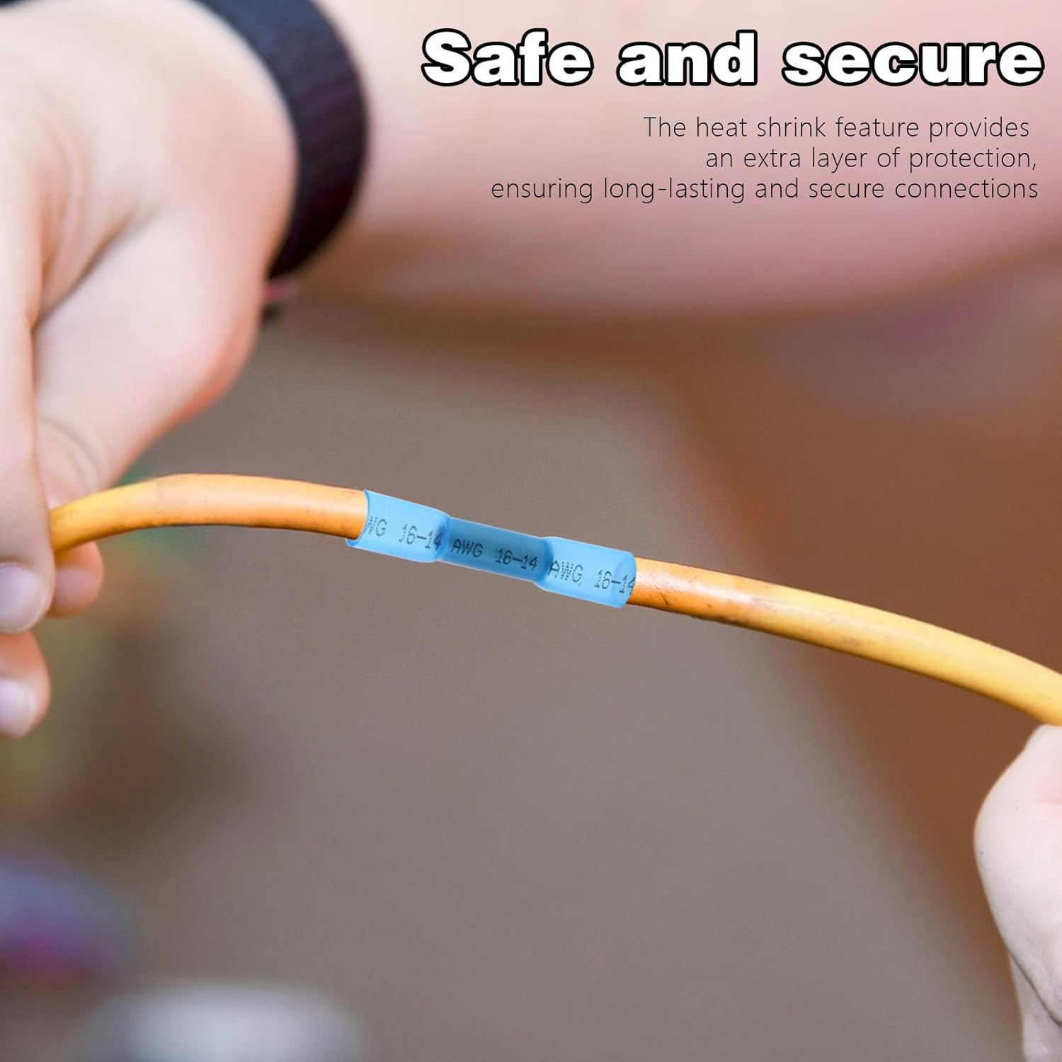 Chihutown 320PCS Heat Shrink Wire Connectors Kit, Water Proof Marine & Automotive Wire Connectors, 22-10 AWG, Copper, Multiple Colors, Ring, Fork, Male/Female Terminals image number 5